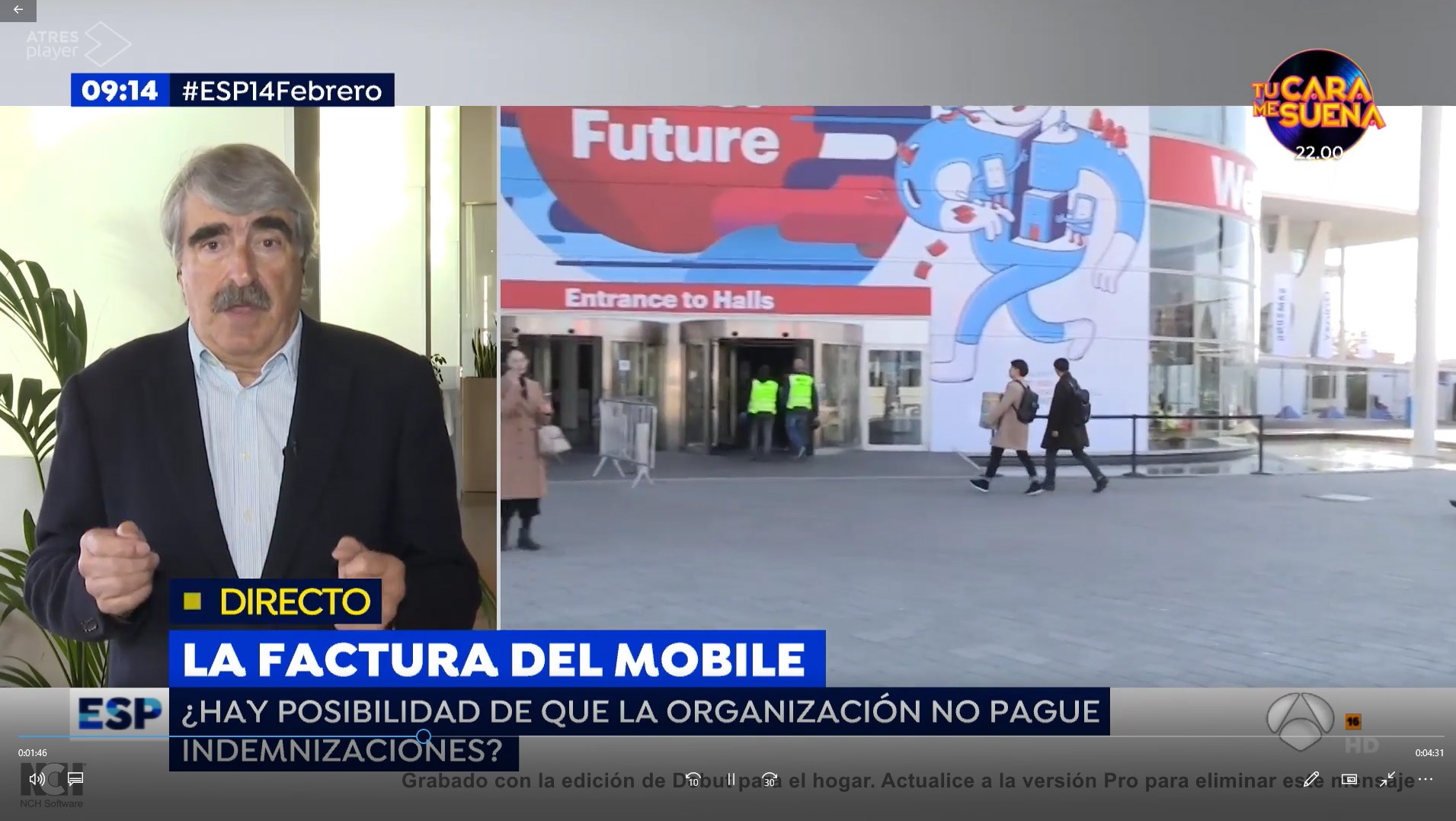 Intervención Josep María Galilea en "Espejo Público" de A3 . 14/2/2020 2