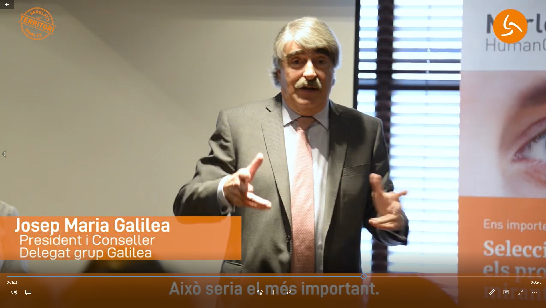 Intervención Josep María Galilea Evento: "Atracció i retenció de talent al segle XXI" organizado por MARLEX Human Capital. 29/1/2020 5